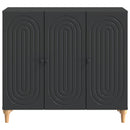 Sideboard Sort 89 x 34,5 x 80 cm Konstrueret træ