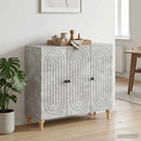 Sideboard Betongrå 89 x 34,5 x 80 cm Konstrueret træ