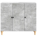 Sideboard Betongrå 89 x 34,5 x 80 cm Konstrueret træ