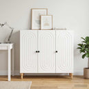 Sideboard Hvid højglans 89 x 34,5 x 80 cm Konstrueret træ