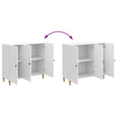 Sideboard Hvid højglans 89 x 34,5 x 80 cm Konstrueret træ