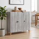 Sideboard Grå sonoma-eg 89 x 34,5 x 80 cm Konstrueret træ