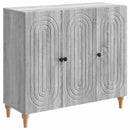 Sideboard Grå sonoma-eg 89 x 34,5 x 80 cm Konstrueret træ