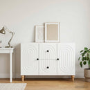 TV-skab med skuffe Hvid 89 x 34,5 x 60 cm Konstrueret træ