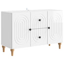 TV-skab Hvid højglans 89 x 34,5 x 60 cm Konstrueret træ