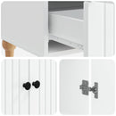 Sideboard med skuffe Hvid 66 x 34,5 x 95 cm Konstrueret træ