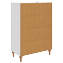 Sideboard med skuffe Hvid 66 x 34,5 x 95 cm Konstrueret træ