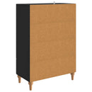 Sideboard med skuffe Sort 66 x 34,5 x 95 cm Konstrueret træ