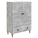Sideboard med skuffe Betongrå 66 x 34,5 x 95 cm Konstrueret træ