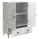 Sideboard med skuffe Betongrå 66 x 34,5 x 95 cm Konstrueret træ