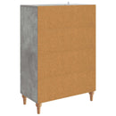 Sideboard med skuffe Betongrå 66 x 34,5 x 95 cm Konstrueret træ