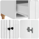 Sideboard Hvid højglans 66 x 34,5 x 95 cm Konstrueret træ