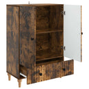 Sideboard med skuffe Røget eg 66 x 34,5 x 95 cm Konstrueret træ