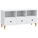 TV-skab Hvid 102 x 34,5 x 50 cm Konstrueret træ