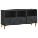 TV-skab Sort 102 x 34,5 x 50 cm Konstrueret træ
