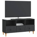 TV-skab Sort 102 x 34,5 x 50 cm Konstrueret træ