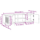 TV-skab Hvid 150 x 31 x 50 cm Konstrueret træ