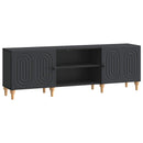 TV-skab Sort 150 x 31 x 50 cm Konstrueret træ