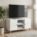 TV-skab Hvid 102 x 34,5 x 50 cm Konstrueret træ