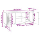TV-skab Sonoma-eg 102 x 34,5 x 50 cm Konstrueret træ