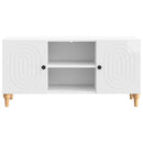 TV-skab Hvid højglans 102 x 34,5 x 50 cm Konstrueret træ