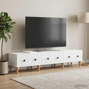 TV-skab med skuffe Hvid 147 x 34,5 x 30 cm Konstrueret træ