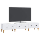 TV-skab med skuffe Hvid 147 x 34,5 x 30 cm Konstrueret træ