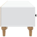 TV-skab med skuffe Hvid 147 x 34,5 x 30 cm Konstrueret træ