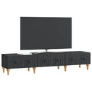 TV-skab med skuffe Sort 147 x 34,5 x 30 cm Konstrueret træ