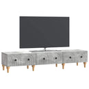 TV-skab med skuffe Betongrå 147 x 34,5 x 30 cm Konstrueret træ