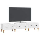 TV-skab Hvid højglans 147 x 34,5 x 30 cm Konstrueret træ