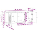 TV-skab Sonoma-eg 99 x 34,5 x 50 cm Konstrueret træ
