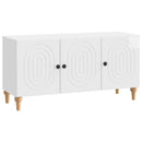 TV-skab Hvid højglans 99 x 34,5 x 50 cm Konstrueret træ