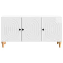 TV-skab Hvid højglans 99 x 34,5 x 50 cm Konstrueret træ