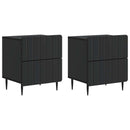 Natskab 2 pcs Sort 43 x 34,5 x 49,5 cm Konstrueret træ