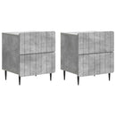Natskab 2 pcs Betongrå 43 x 34,5 x 49,5 cm Konstrueret træ