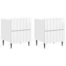Natskab 2 pcs Hvid højglans 43 x 34,5 x 49,5 cm Konstrueret træ