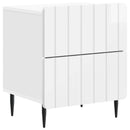 Natskab 2 pcs Hvid højglans 43 x 34,5 x 49,5 cm Konstrueret træ