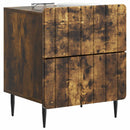 Natskab 2 pcs Røget eg 43 x 34,5 x 49,5 cm Konstrueret træ