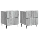 Natskab 2 pcs Grå sonoma-eg 43 x 34,5 x 49,5 cm Konstrueret træ