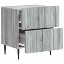 Natskab 2 pcs Grå sonoma-eg 43 x 34,5 x 49,5 cm Konstrueret træ