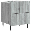 Natskab 2 pcs Grå sonoma-eg 43 x 34,5 x 49,5 cm Konstrueret træ