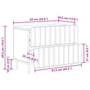 Natskab Gammelt træ 62 x 34,5 x 49,5 cm Konstrueret træ
