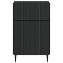 Natskab med skuffe Sort 43x 41 x 68 cm Konstrueret træ