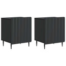 Natskab 2 pcs Sort 43 x 34,5 x 52 cm Konstrueret træ