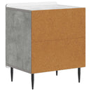 Natskab 2 pcs Betongrå 43 x 34,5 x 52 cm Konstrueret træ