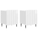 Natskab 2 pcs Hvid højglans 43 x 34,5 x 52 cm Konstrueret træ