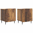 Natskab 2 pcs Gammelt træ 43 x 34,5 x 52 cm Konstrueret træ
