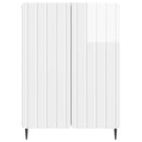 Sideboard Hvid højglans 66 x 34,5 x 92 cm Konstrueret træ