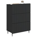 Skuffeskab Sort 66 x 34,5 x 92 cm Konstrueret træ